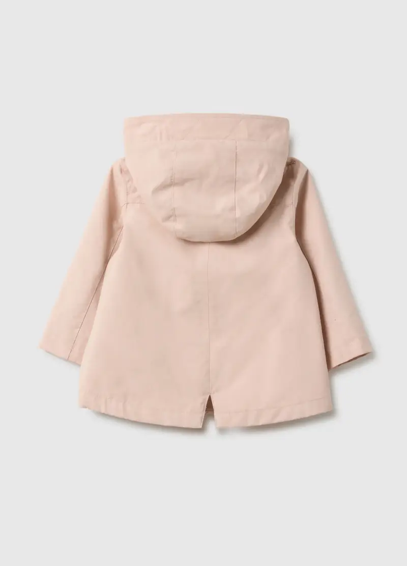 Giacca In Misto Cotone Rosa Da Bimba Regular Fit Con Cappuccio E Ricami, Bambina, Rosa miniatura 2