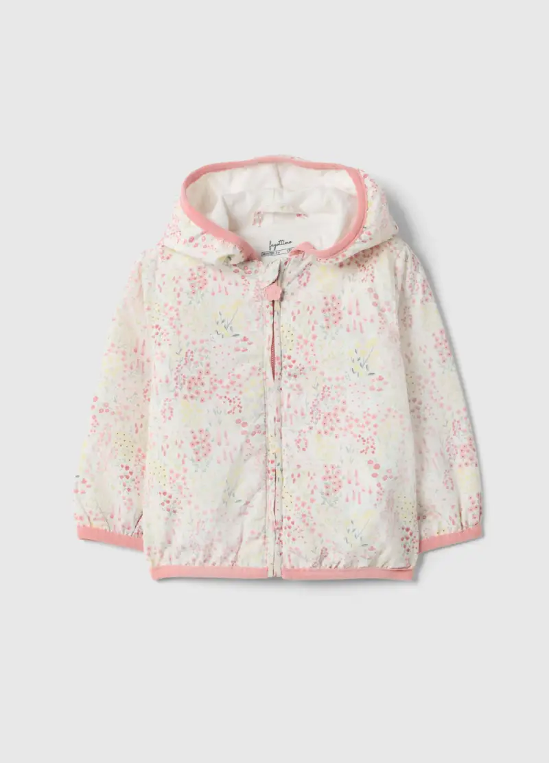 Giacca In Tessuto Multicolor Regular Fit Con Cappuccio Per Bimba, Neonata, Multicolor