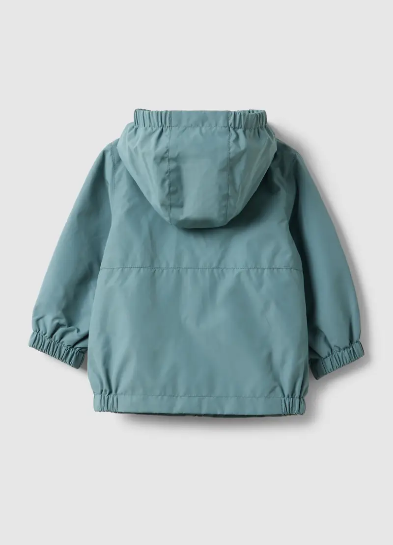 Giacca Leggera Azzurra Da Bimbo Regular Fit Con Full Zip E Cappuccio, Bambino, Azzurro miniatura 2