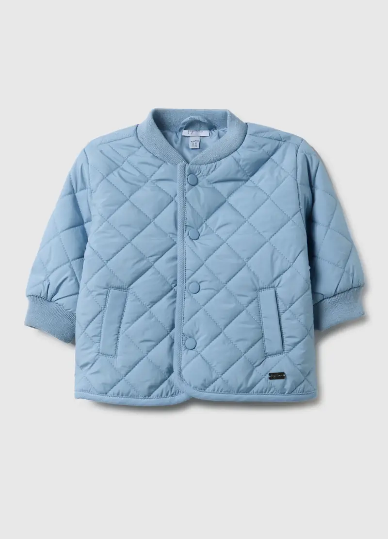 Giacca Trapuntata Azzurra Da Neonato Regular Fit, Azzurro