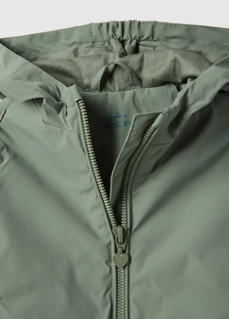 Giacca Verde Regular Fit Con Cappuccio Per Bimbo, Bambina, Verde miniatura 3