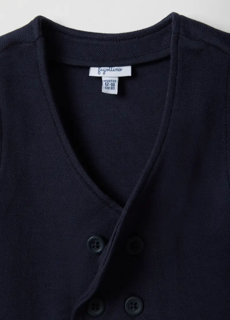 FAGOTTINO Gilet Bambino Blu 3992952 miniatura 3