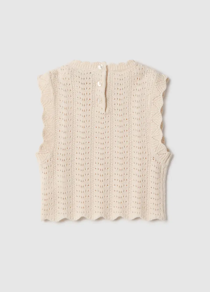 FAGOTTINO Gilet Bambina Beige 4329644 miniatura 2