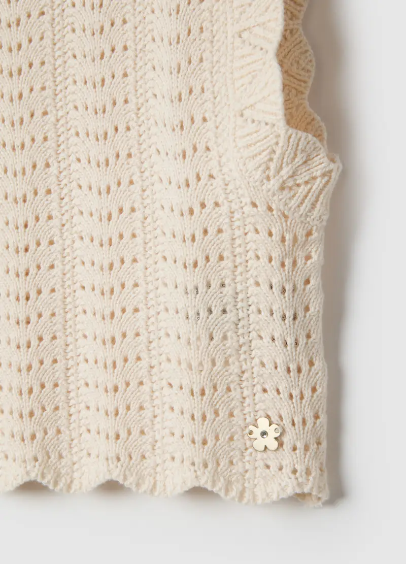 FAGOTTINO Gilet Bambina Beige 4329644 miniatura 3