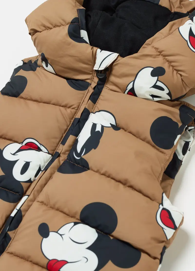 Gilet Trapuntato Con Cappuccio Topolino, Bambino, Marrone miniatura 3