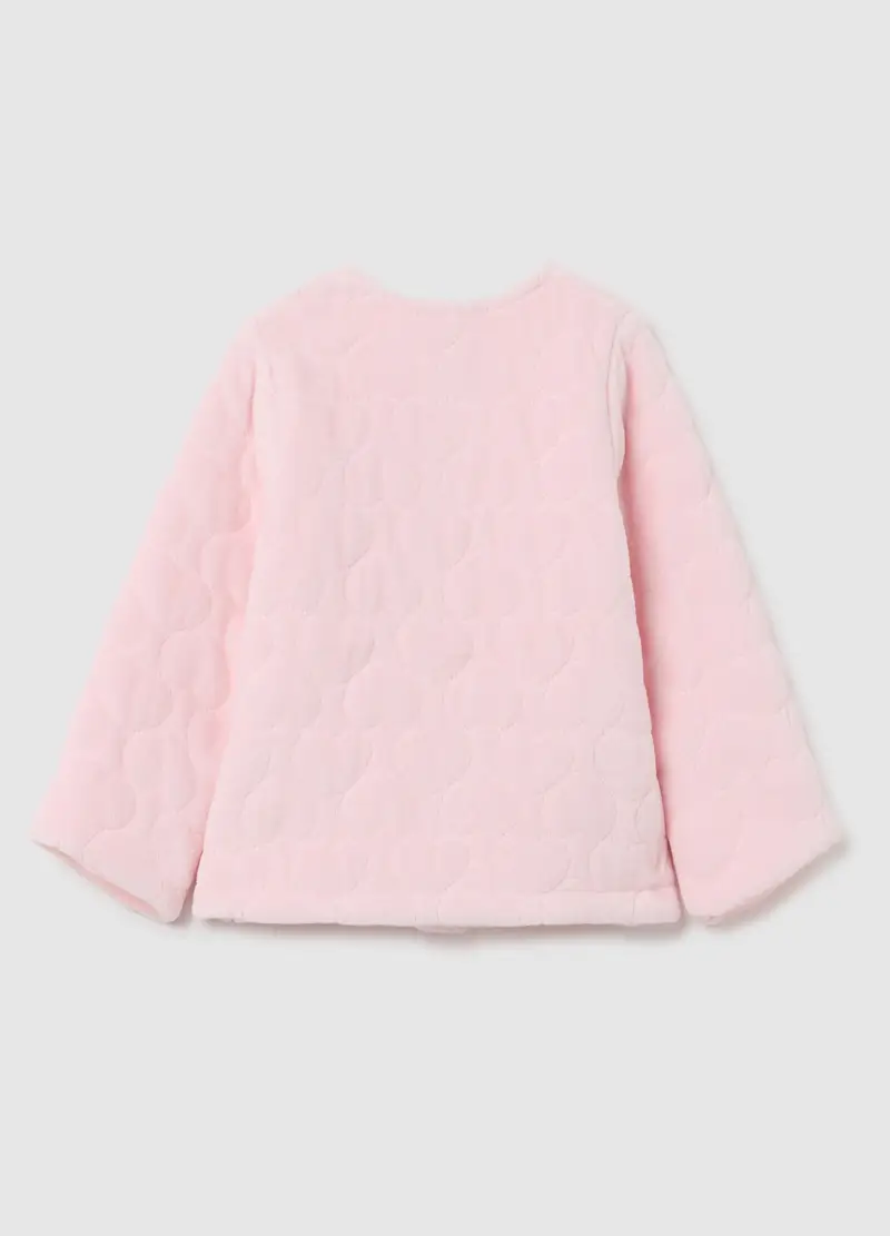 Giubbino Da Neonata In Cotone Rosa Con Chiusura A Clip, Rosa miniatura 2