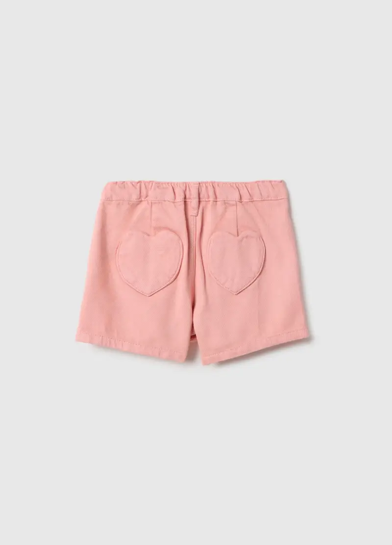 Gonna In Puro Cotone Rosa Regular Fit Con Bottoni Per Bimba, Bambina, Rosa miniatura 2