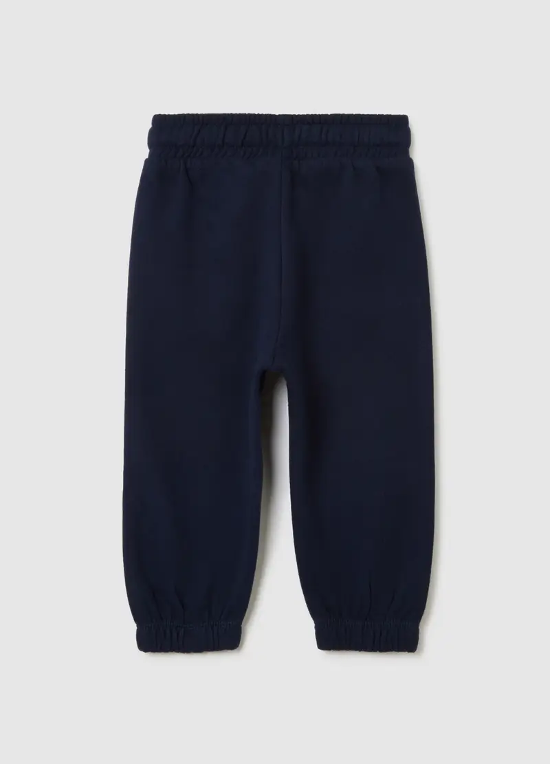 Jogger Da Bambina In Puro Cotone Blu Regular Fit, Blu miniatura 2