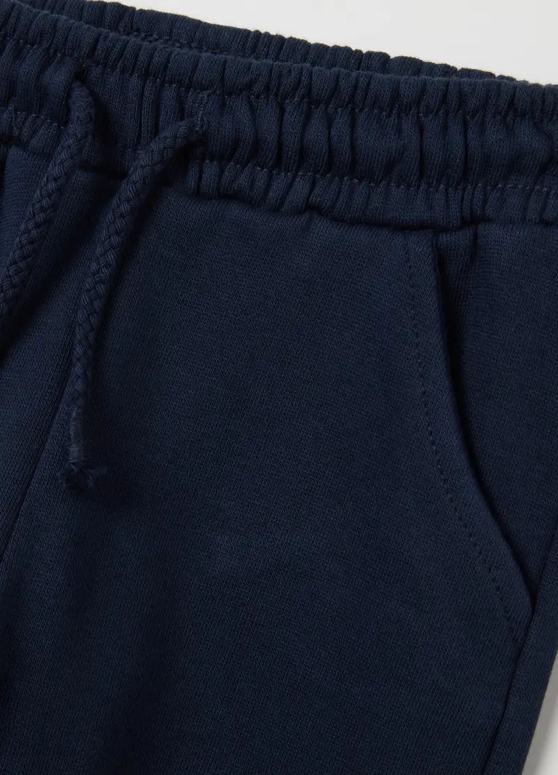 Jogger Da Bimbo In Puro Cotone Blu Regular Fit, Bambino, Blu miniatura 3