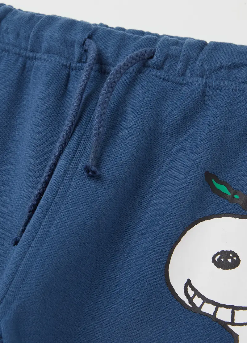 Joggers Con Coulisse E Stampa Snoopy, Bambino, Blu miniatura 3