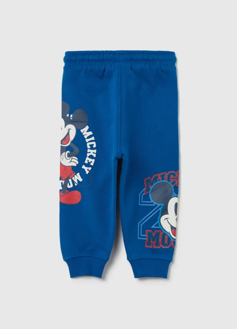 Joggers In Cotone Bio Con Stampa Topolino, Bambino, Blu miniatura 2