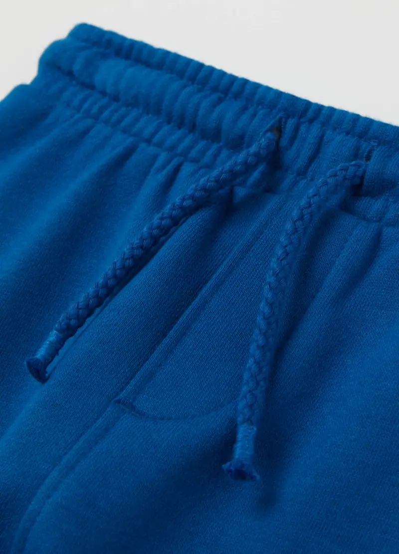 Joggers In Cotone Bio Con Stampa Topolino, Bambino, Blu miniatura 3