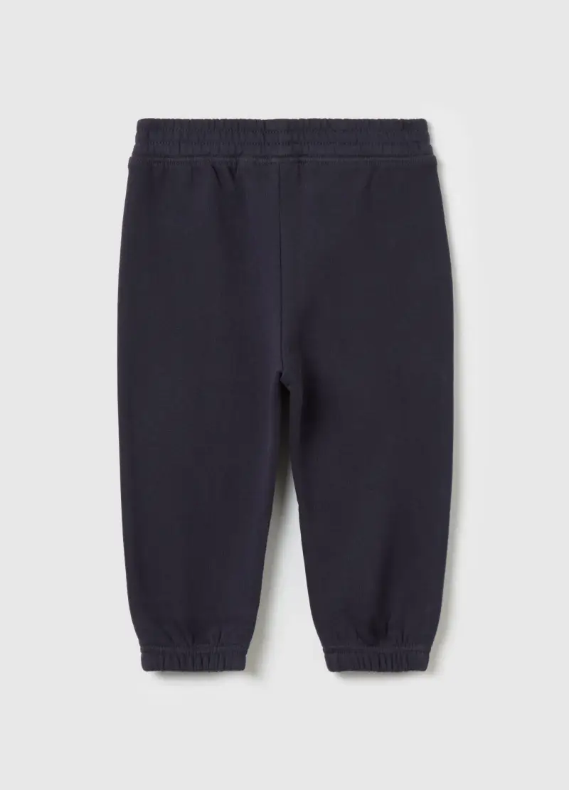 Joggers In Cotone Con Profili Elasticati, Bambina, Blu miniatura 2