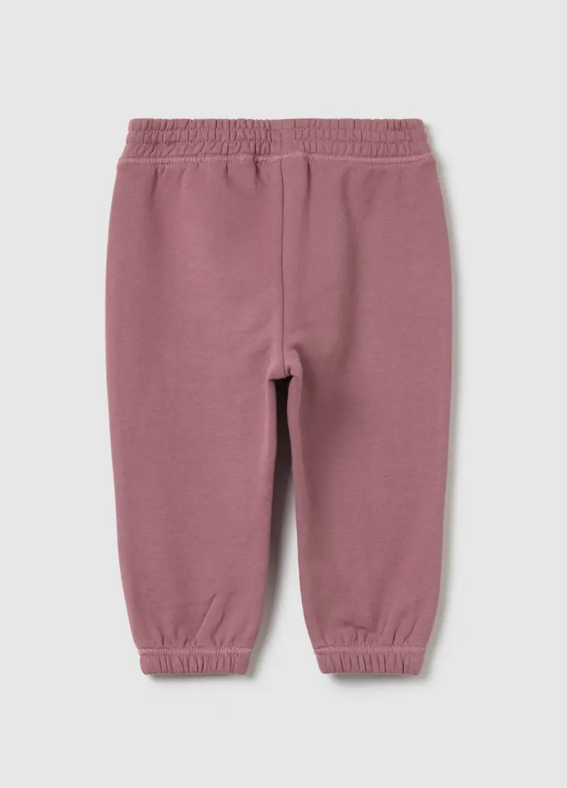 Joggers In Cotone Con Profili Elasticati, Bambina, Rosa miniatura 2