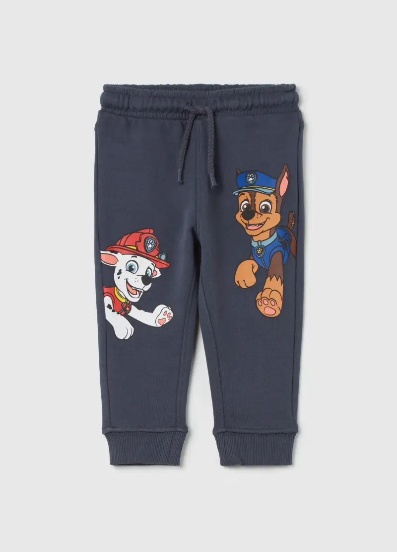 Joggers In Cotone Con Stampa Paw Patrol, Bambino, Grigio