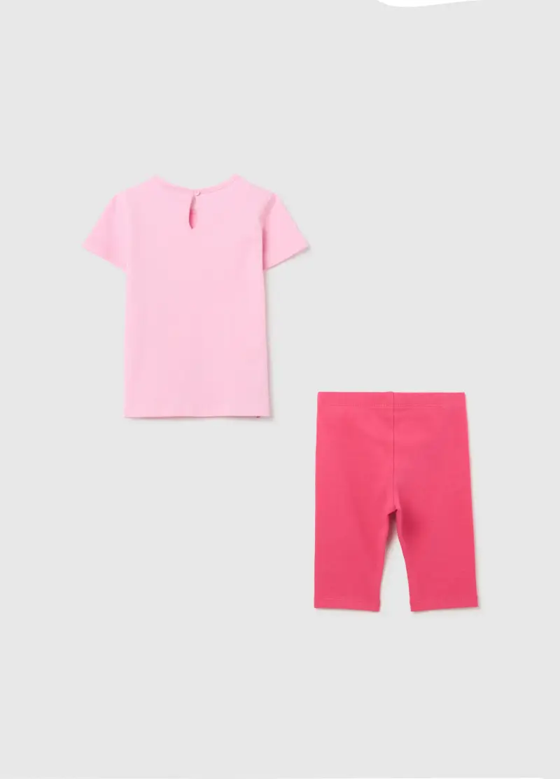Jogging Set Con Stampa In Cotone, Bambina, Rosa miniatura 2