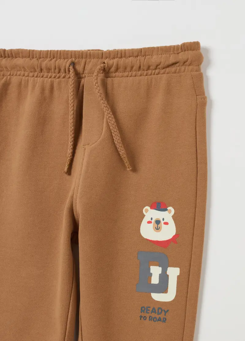 Jogging Set In Cotone Con Stampa Animaletti, Bambino, Multicolor miniatura 3