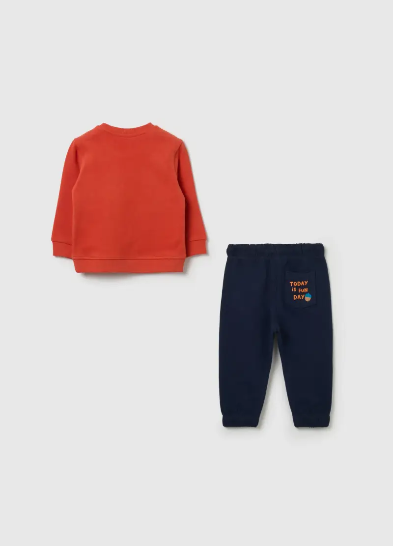 Jogging Set In Felpa Con Stampa, Bambino, Multicolor miniatura 2