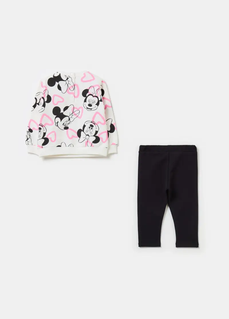 Jogging Set In Felpa Con Stampa Minnie, Bambina, Multicolor miniatura 2