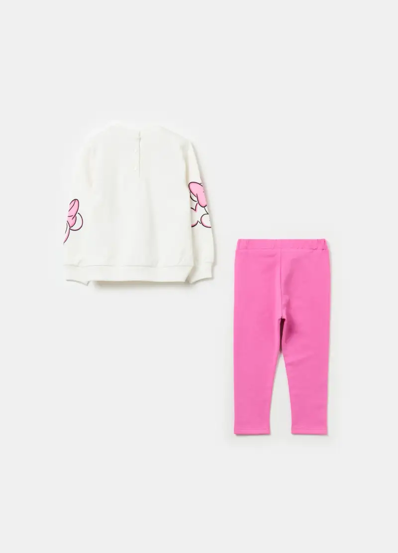 Jogging Set In Felpa Con Stampa Minnie, Bambina, Multicolor miniatura 2