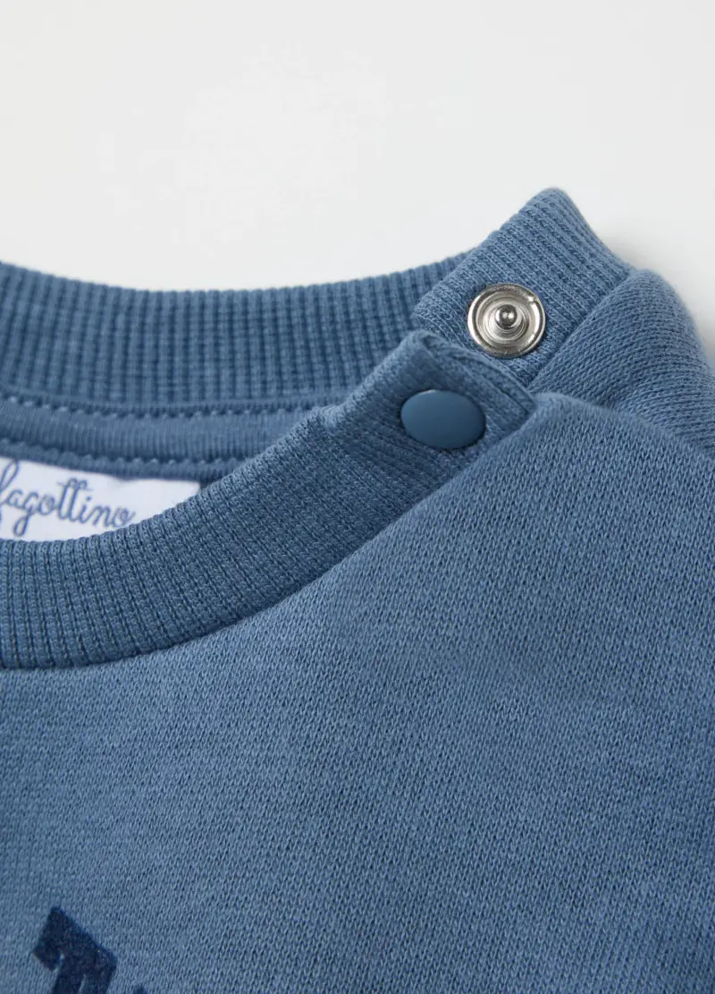 Jogging Set In Felpa Con Stampa "racoon Team", Bambino, Blu miniatura 3