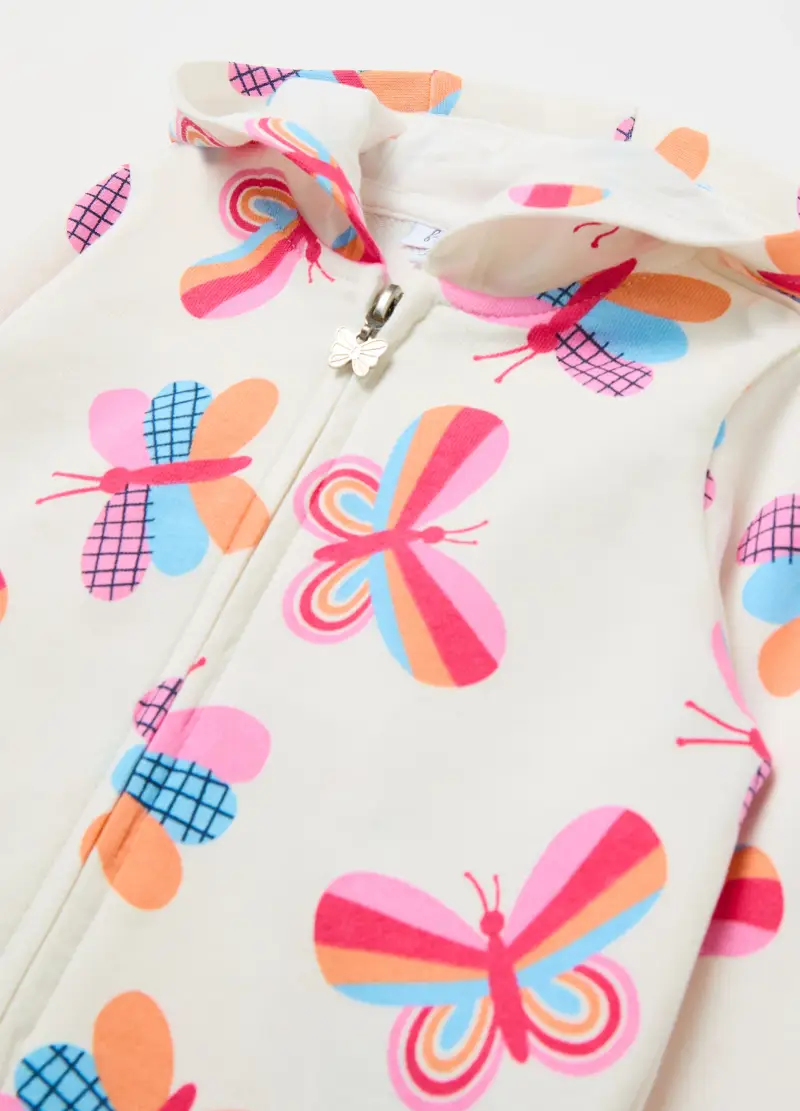 Jogging Set In French Terry Con Stampa, Bambina, Multicolor miniatura 3