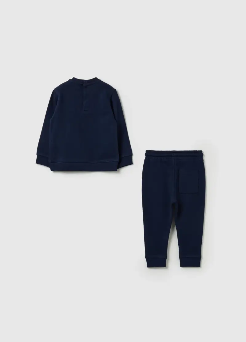 Jogging Set In French Terry Con Stampa, Bambino, Blu miniatura 2