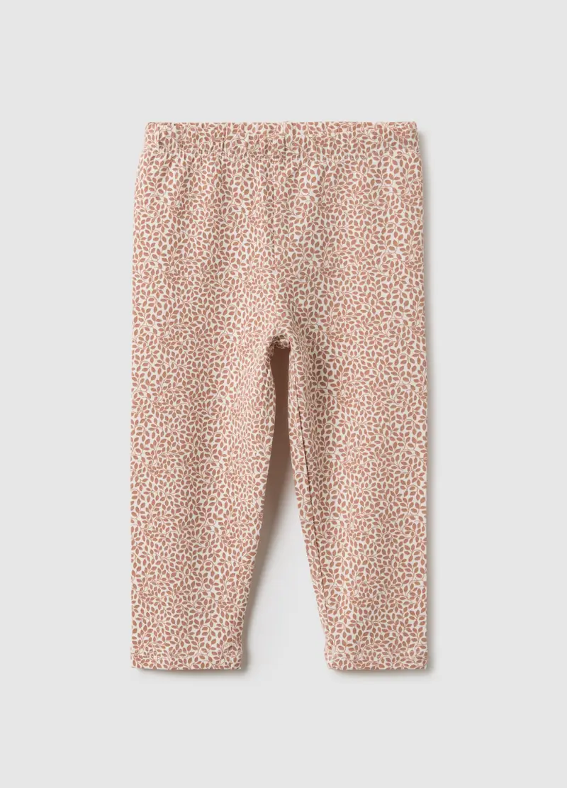 Leggings In Cotone Elasticizzato Multicolor Slim Fit Per Bimba, Bambina, Multicolor