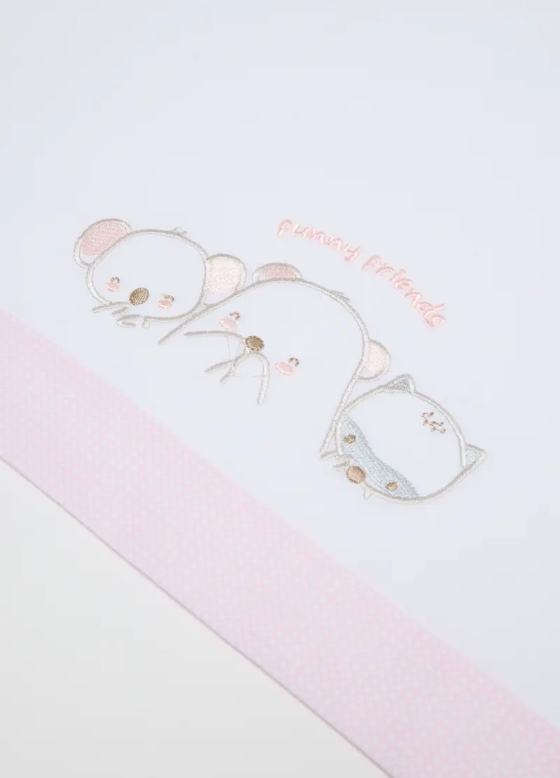 FAGOTTINO, Lenzuolini Rosa In Cotone Per Culla, Neonata, Bianco, Taglia: ONE SIZE miniatura 2