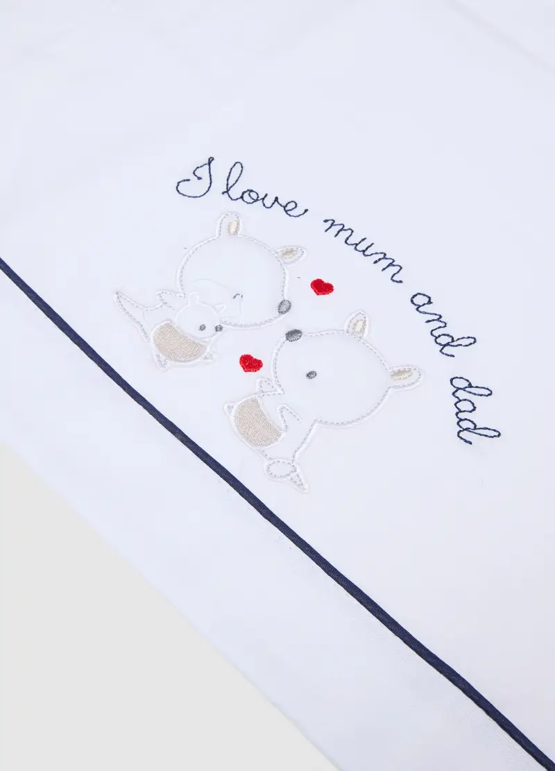 Lenzuolino In Puro Cotone Bianco Per Neonati, Unisex, Bianco miniatura 2