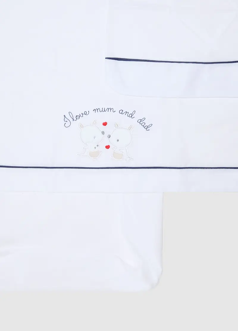 Lenzuolino In Puro Cotone Bianco Per Neonati, Unisex, Bianco miniatura 3