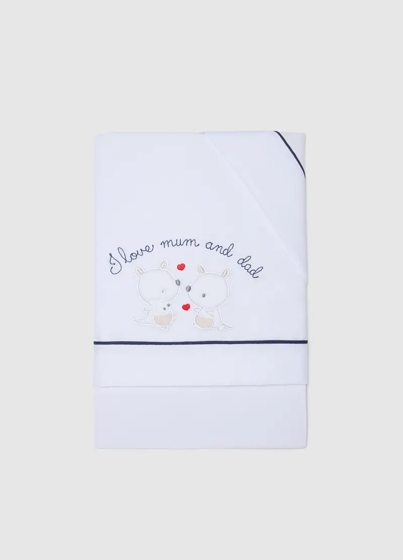 Lenzuolino In Puro Cotone Bianco Per Neonati, Unisex, Bianco