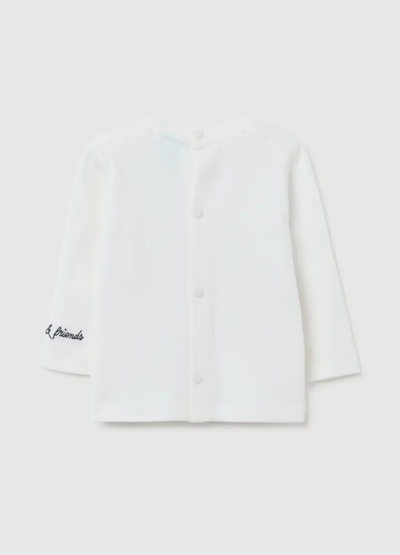 Maglia A Maniche Lunghe In Puro Cotone Multicolor Per Neonati, Neonato, Multicolor miniatura 2