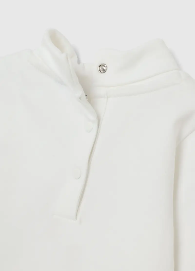 Maglia Bianca Da Bimba In Puro Cotone Regular Fit Con Stampa Glitter, Bambina, Bianco miniatura 3