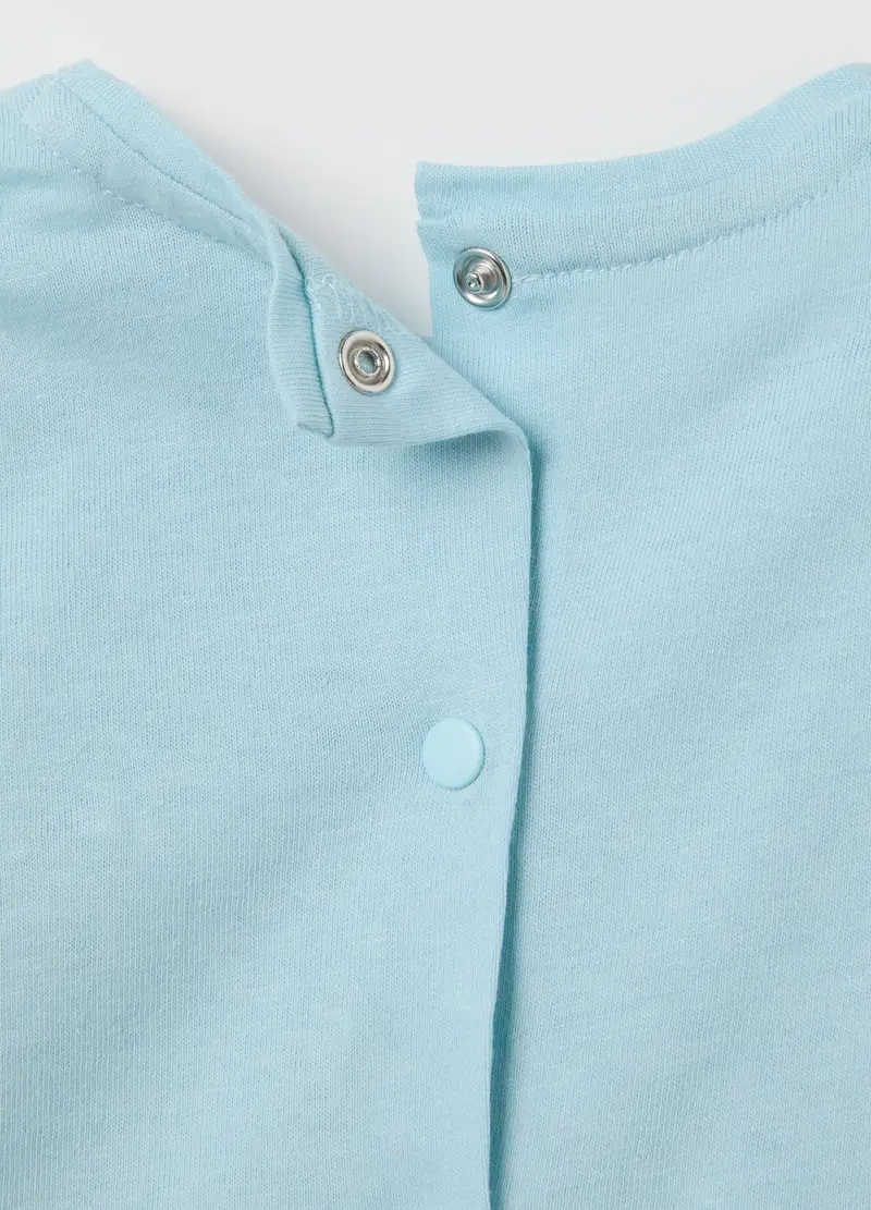 FAGOTTINO, Maglia Da Bambina In Puro Cotone Azzurra Regular Fit, Neonata, Azzurro, Taglia: 6-9 miniatura 3