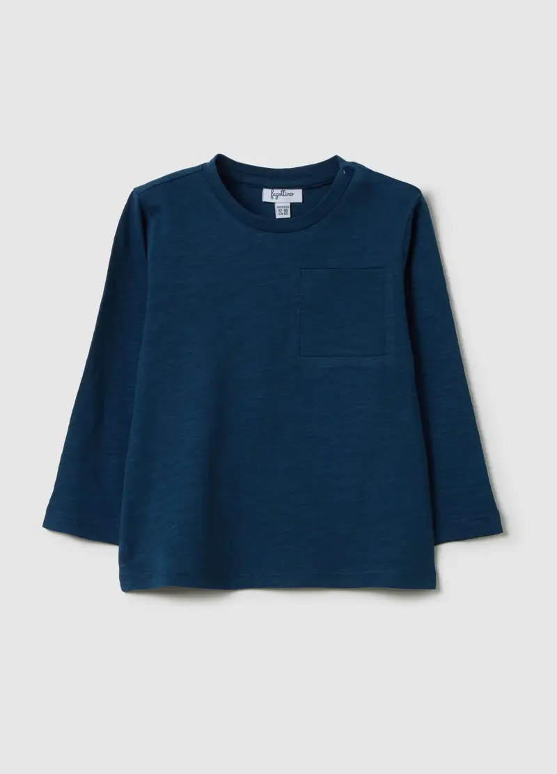 FAGOTTINO, Maglia Da Bambino In Puro Cotone Blu, Blu, Taglia: 9-12
