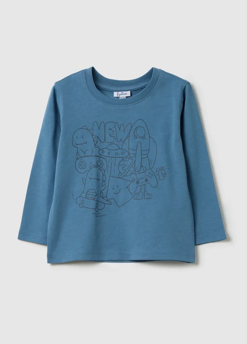 FAGOTTINO, Maglia Da Bambino In Puro Cotone Blu, Blu, Taglia: 9-12