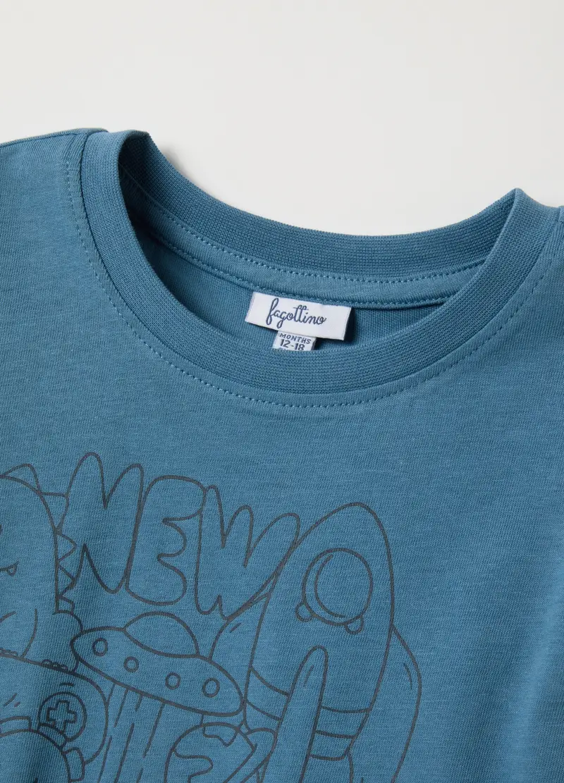 FAGOTTINO, Maglia Da Bambino In Puro Cotone Blu, Blu, Taglia: 9-12 miniatura 2