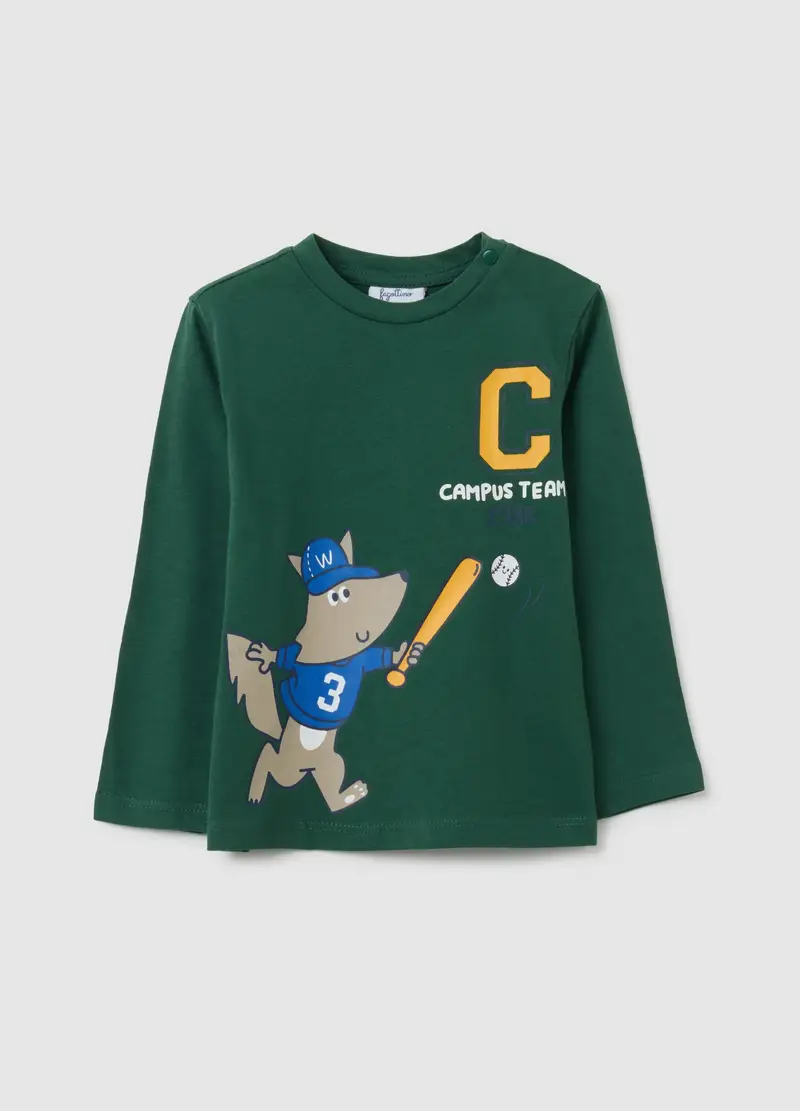 FAGOTTINO, Maglia Da Bambino In Puro Cotone Verde, Verde, Taglia: 12-18