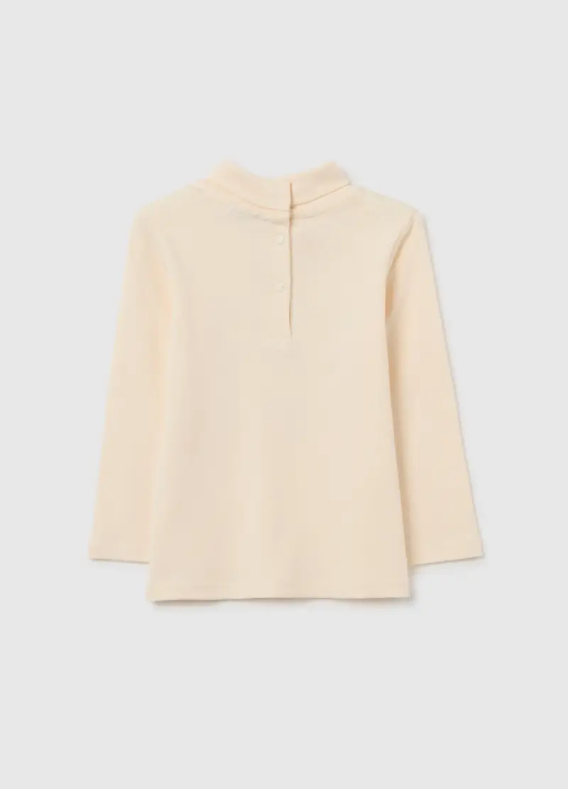 Maglia Da Bimba In Puro Cotone Beige Regular Fit, Bambina, Beige miniatura 2