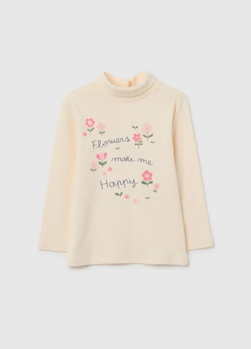 Maglia Da Bimba In Puro Cotone Beige Regular Fit, Bambina, Beige