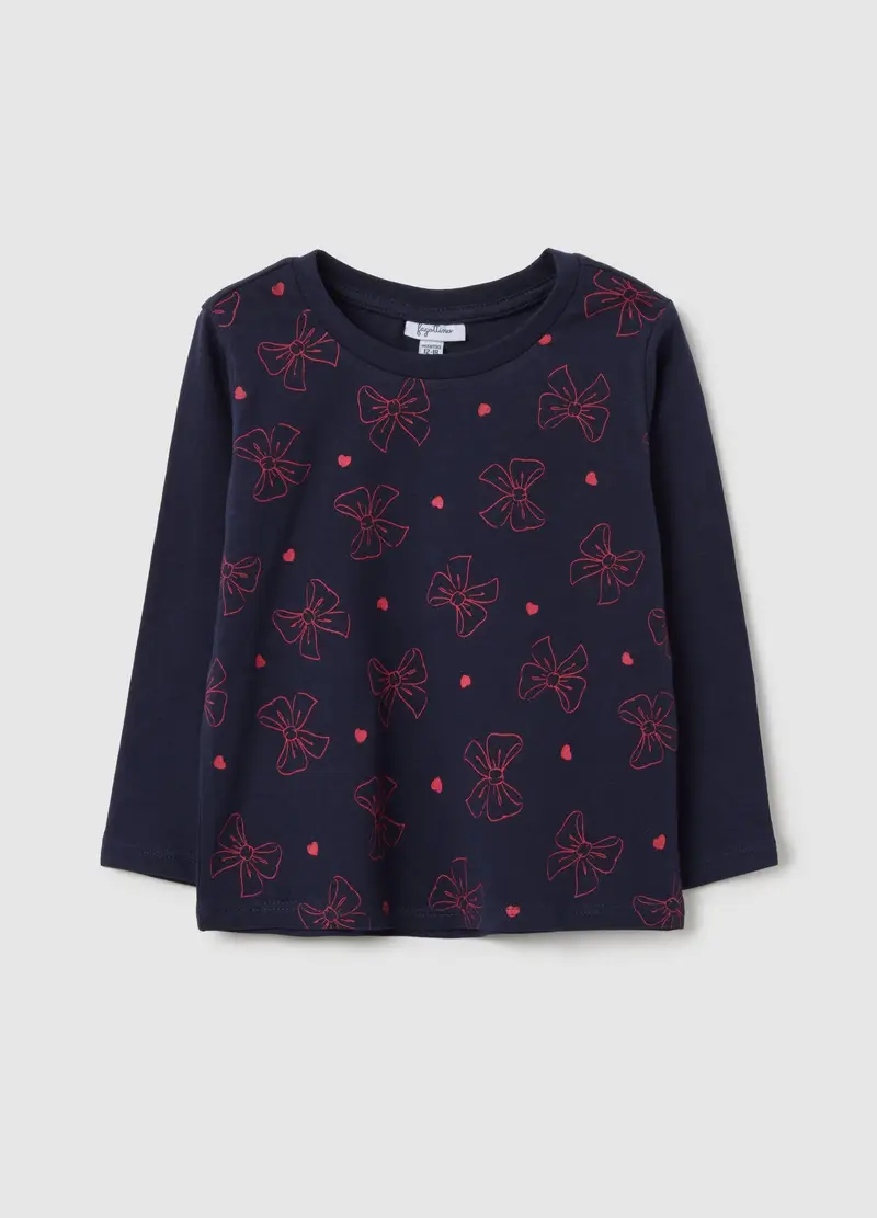 FAGOTTINO, Maglia Da Neonata In Puro Cotone Blu Regular Fit, Bambina, Blu, Taglia: 9-12