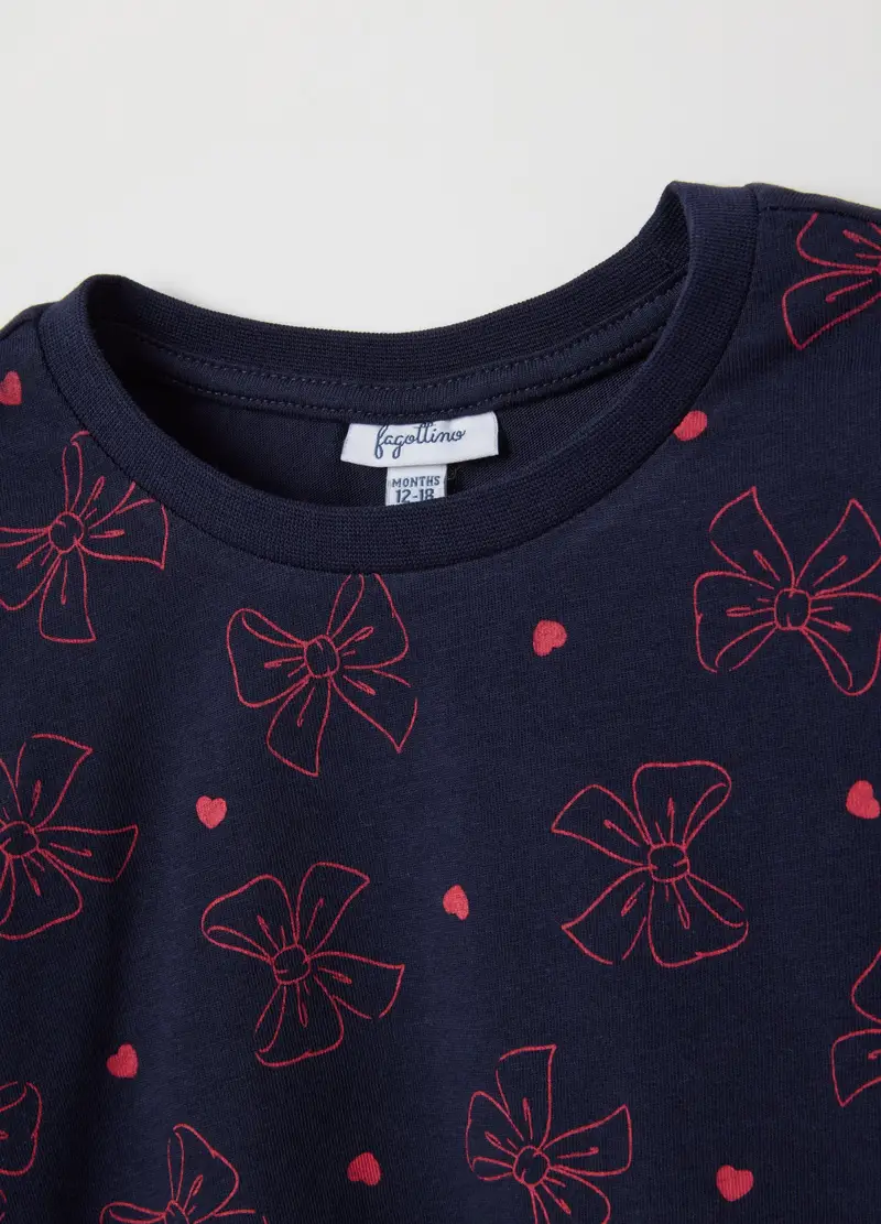 FAGOTTINO, Maglia Da Neonata In Puro Cotone Blu Regular Fit, Bambina, Blu, Taglia: 9-12 miniatura 2