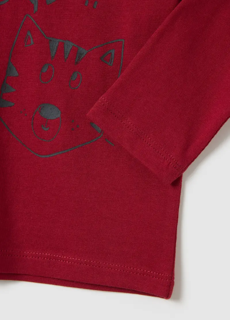 FAGOTTINO, Maglia Da Neonato In Puro Cotone Rosso Regular Fit, Bambino, Rosso, Taglia: 9-12 miniatura 3