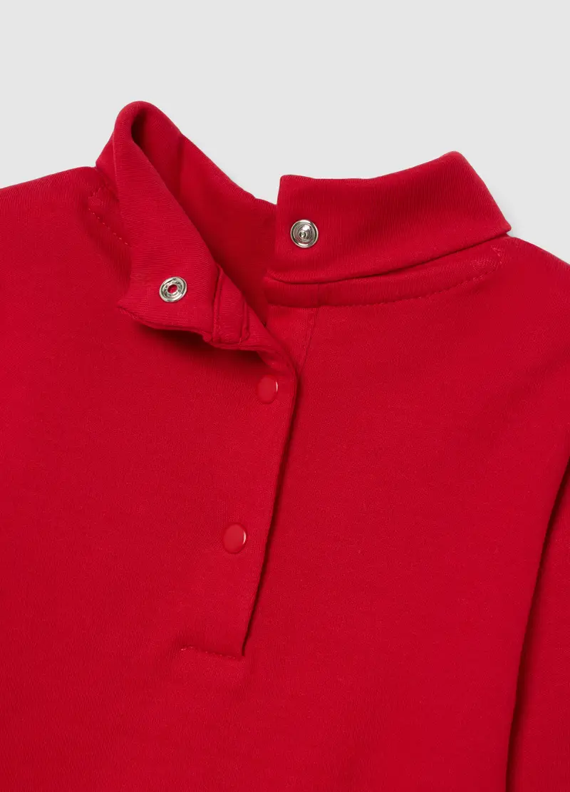 Maglia Rossa Da Bimba In Puro Cotone Regular Fit Con Stampa, Bambina, Rosso miniatura 3