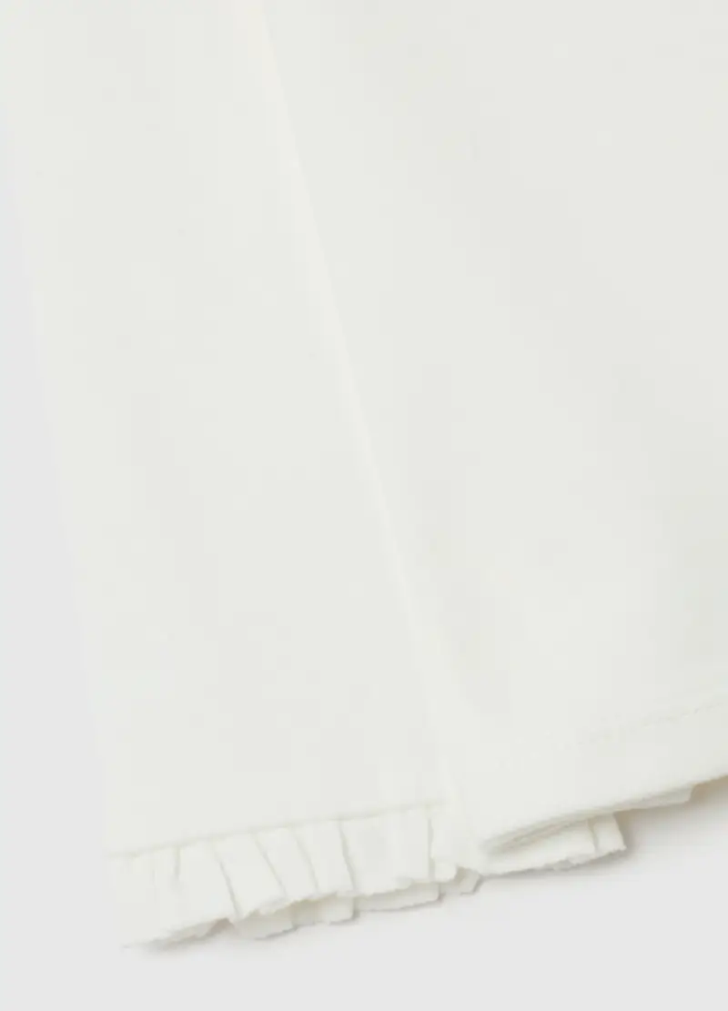 Maglietta Bianca Da Bimba In Cotone Elasticizzato Regular Fit Con Stampa, Bambina, Bianco miniatura 3