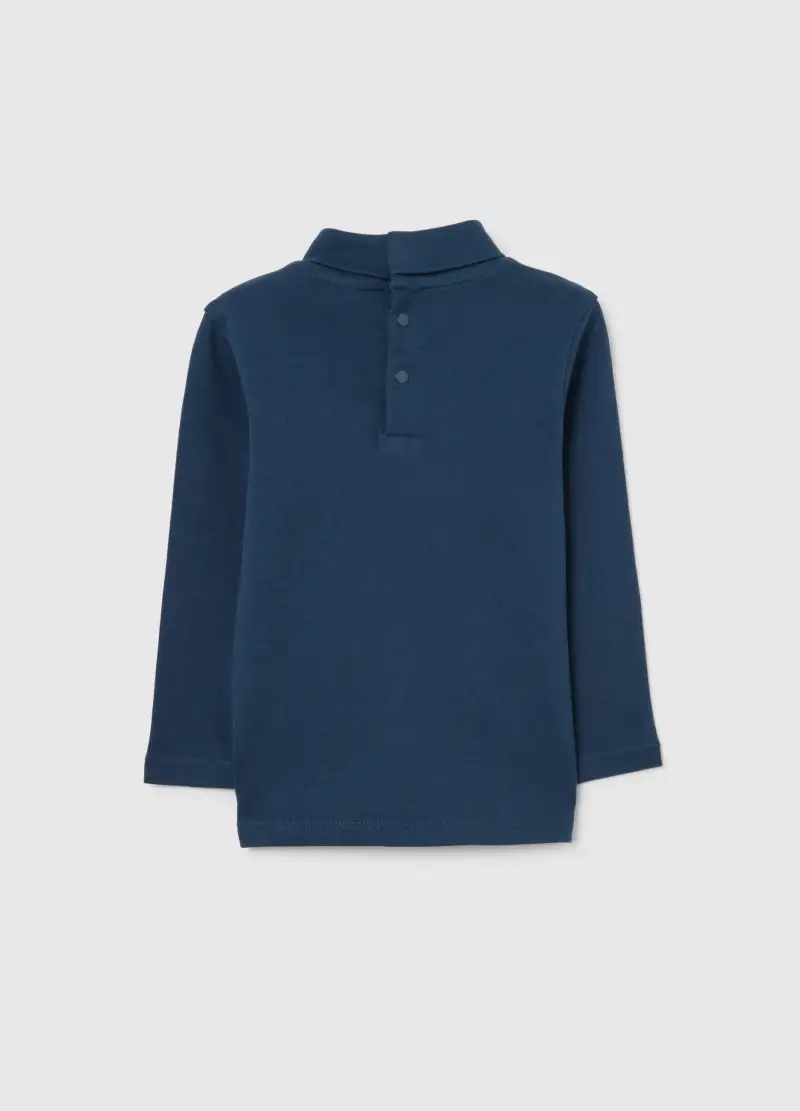 Maglietta Da Bambino In Puro Cotone Blu Regular Fit, Blu miniatura 2