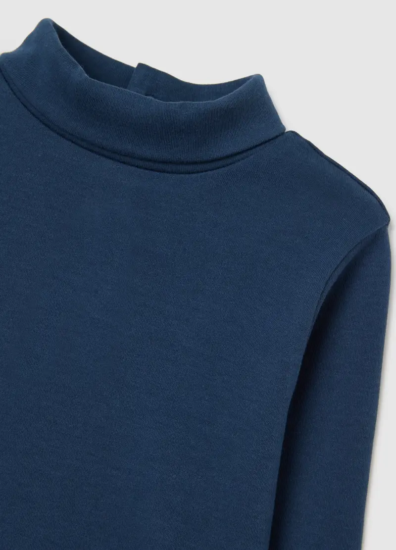 Maglietta Da Bambino In Puro Cotone Blu Regular Fit, Blu miniatura 3