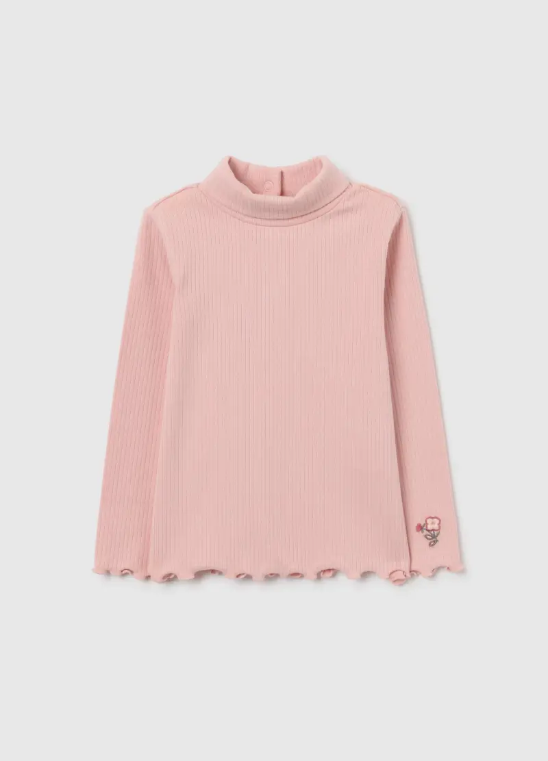 Maglietta Da Bimba In Cotone Elasticizzato Rosa, Bambina, Rosa