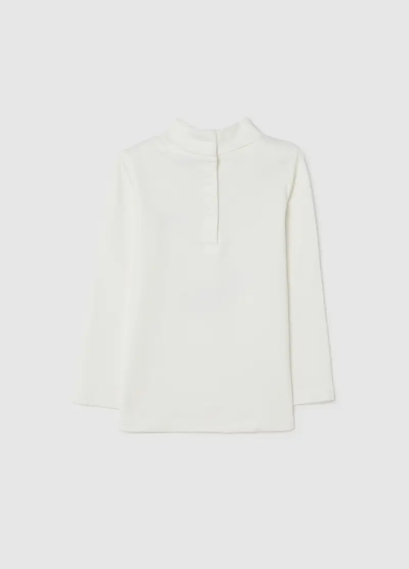 Maglietta Da Bimba In Puro Cotone Bianca Regular Fit Con Stampa, Bambina, Bianco miniatura 2